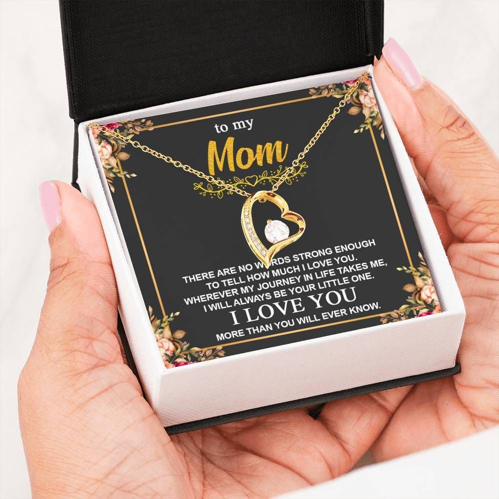Gift For Mom I'll Always Be Your Little One 18k Gold Forever Love Necklace