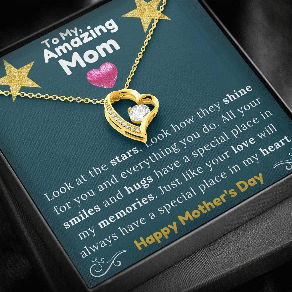 Gift For Mom Look At The Stars Forever Love Necklace Mother's Day Gift