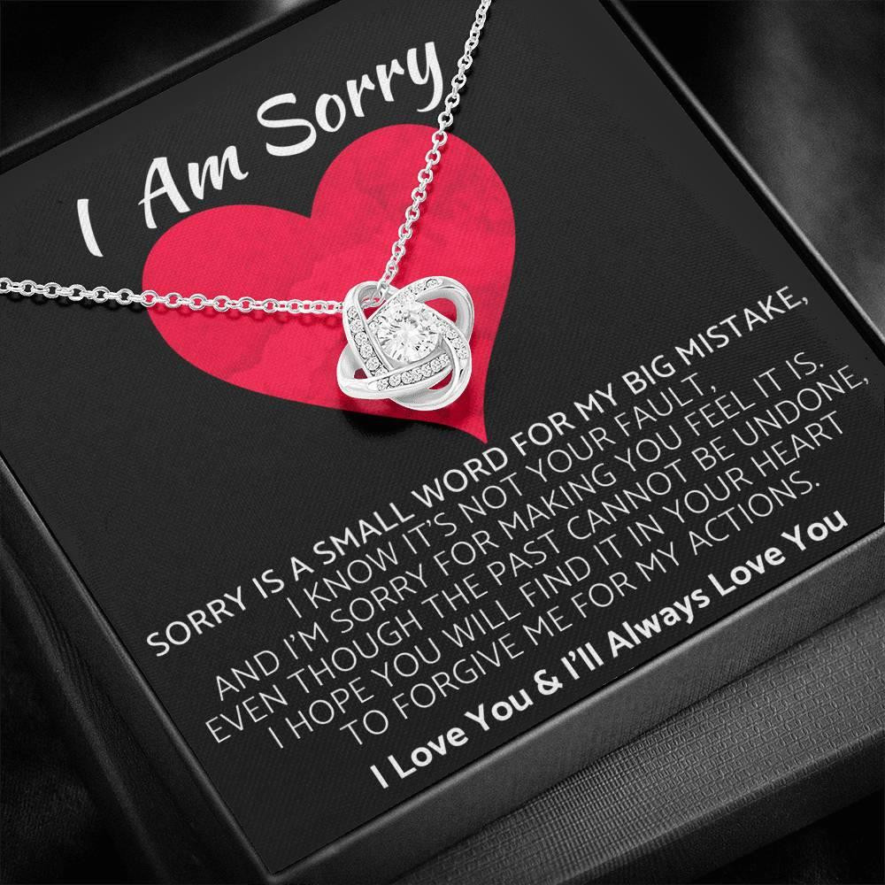 Gift For Mom Love Knot Necklace I Am Sorry I'll Always Love You