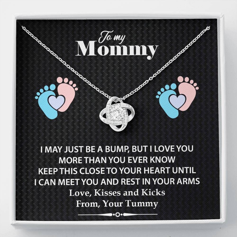 Gift For Mom Love Knot Necklace I Love You More Than You Know