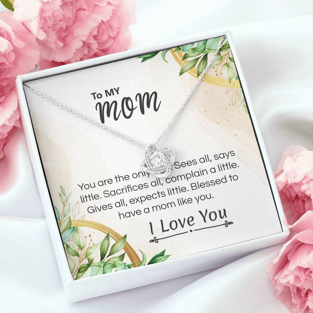 Gift For Mom Love Knot Necklace You Are The Only One
