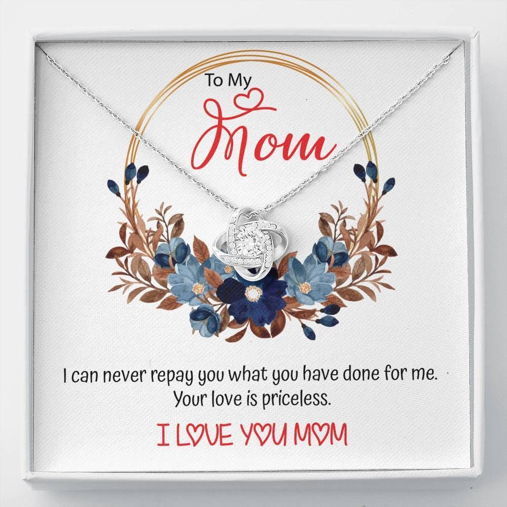 Gift For Mom Love Knot Necklace Your Love Is Priceless