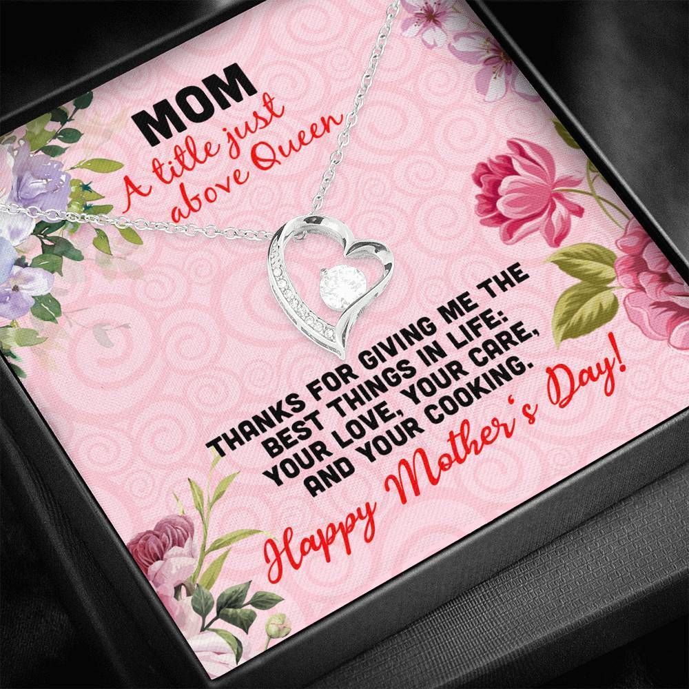 Gift For Mom Silver Forever Love Necklace Thanks For Giving Me The Best Thing