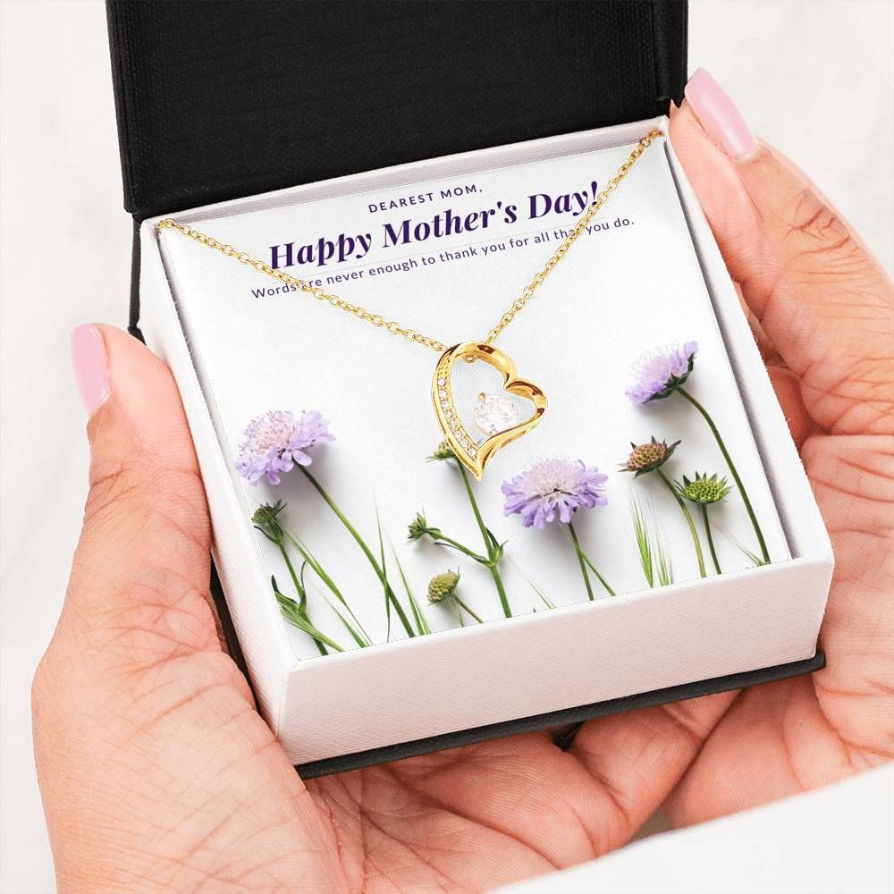Gift For Mom Thanks For All That You Do 18k Gold Forever Love Necklace