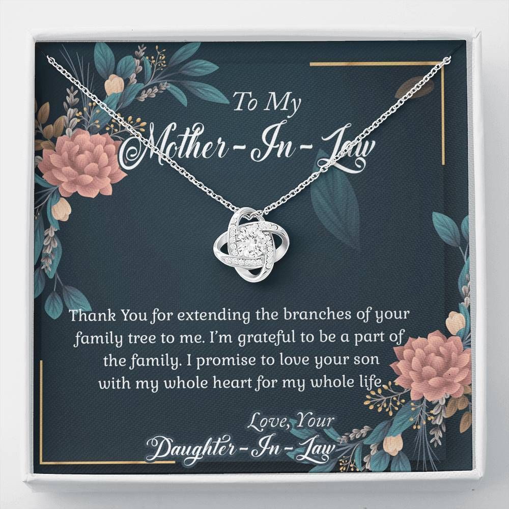 Gift For My Mother In Law Thank You For Extending The Branches Love Knot Necklace