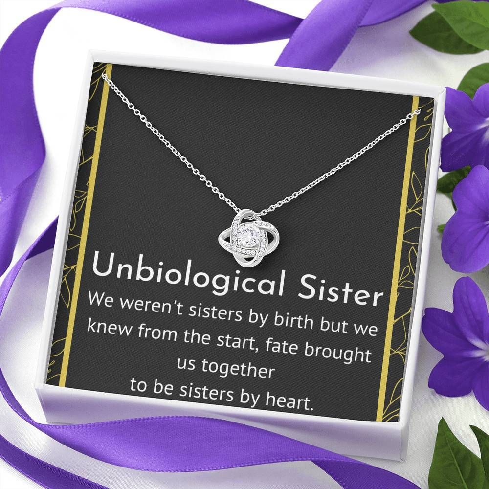 Gift For Unbiological Sister Love Knot Necklace Fate Brought Us Together