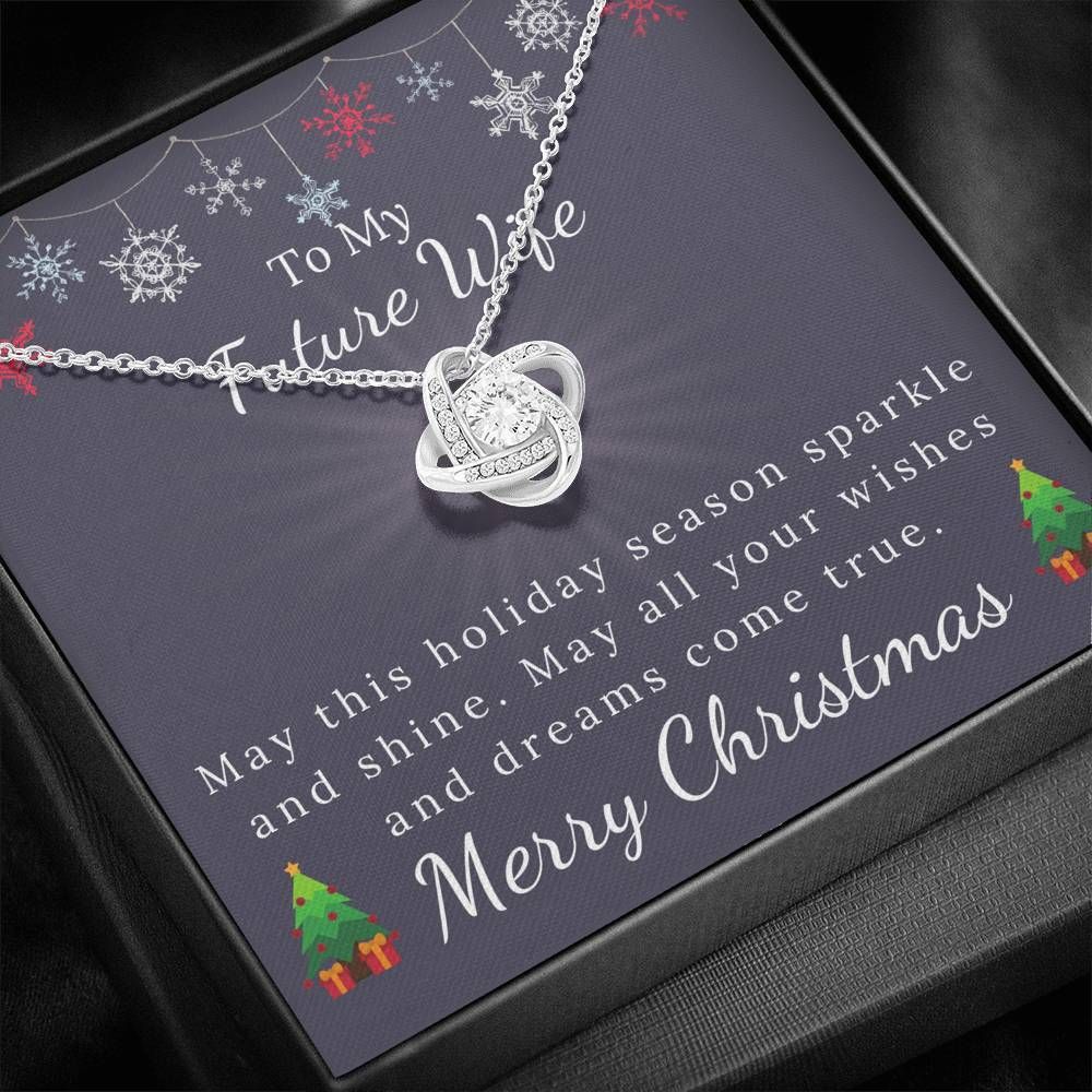 Gift For Wife Future Wife Merry Christmas Dreams Come True Love Knot Necklace