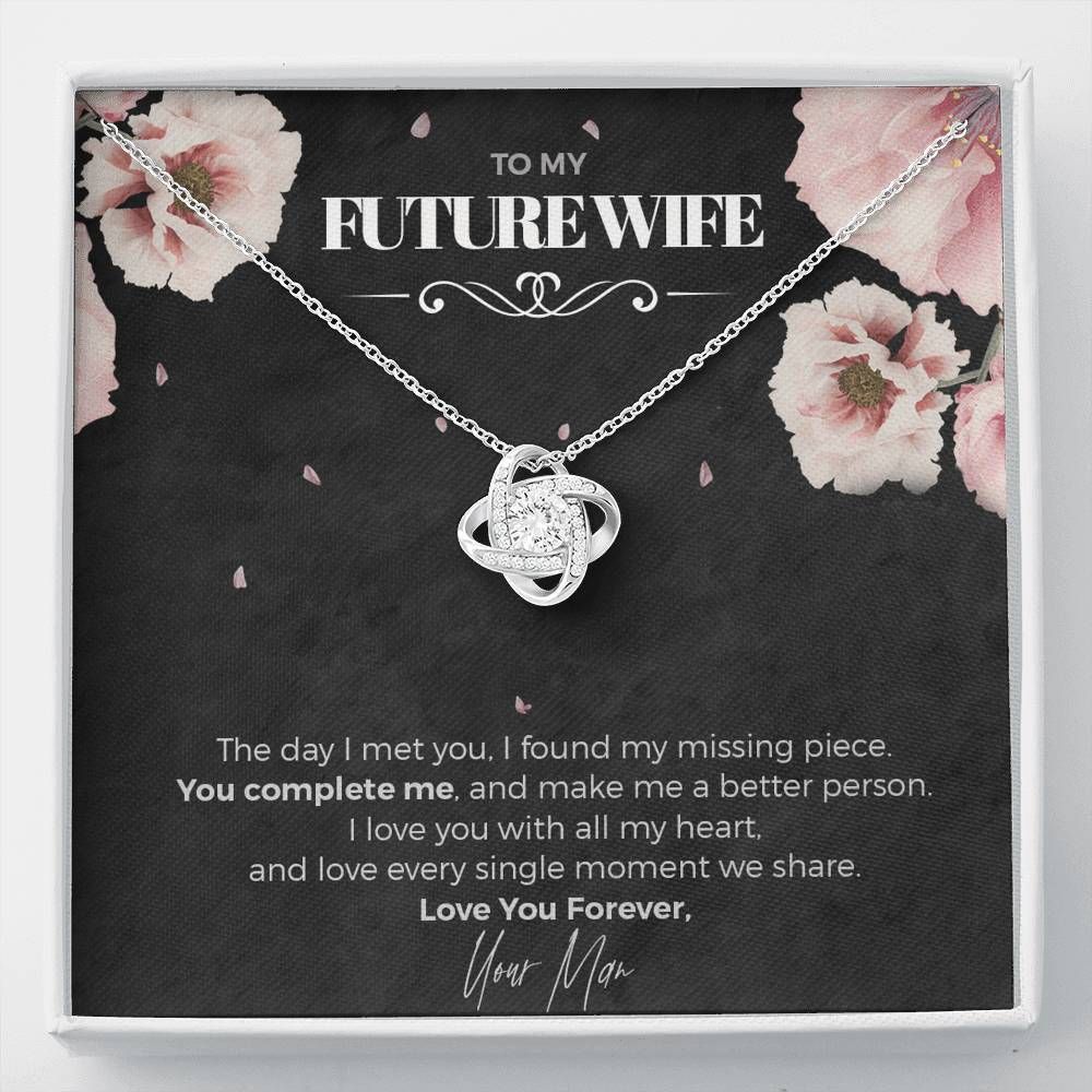 Gift For Wife Future Wife You Are My Missing Piece Love Knot Necklace