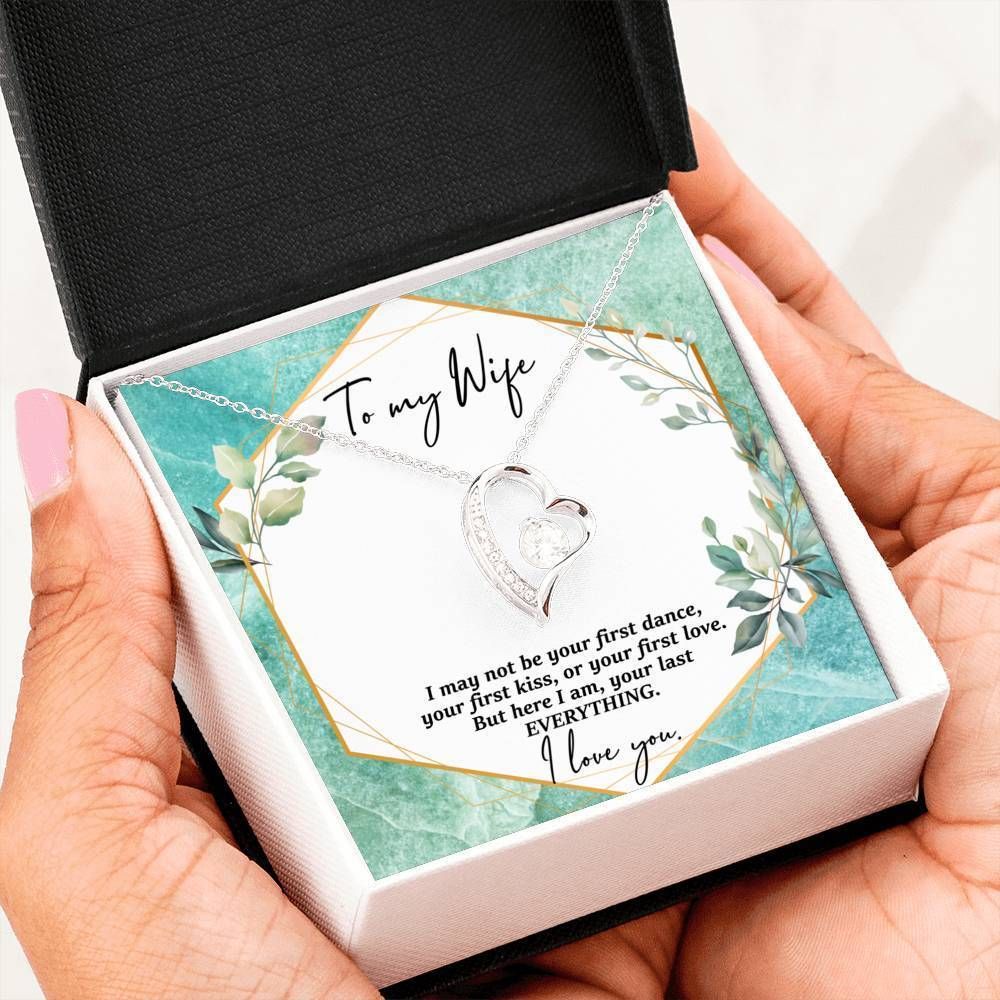 Gift For Wife I Am Your Last Everything 14K White Gold Forever Love Necklace