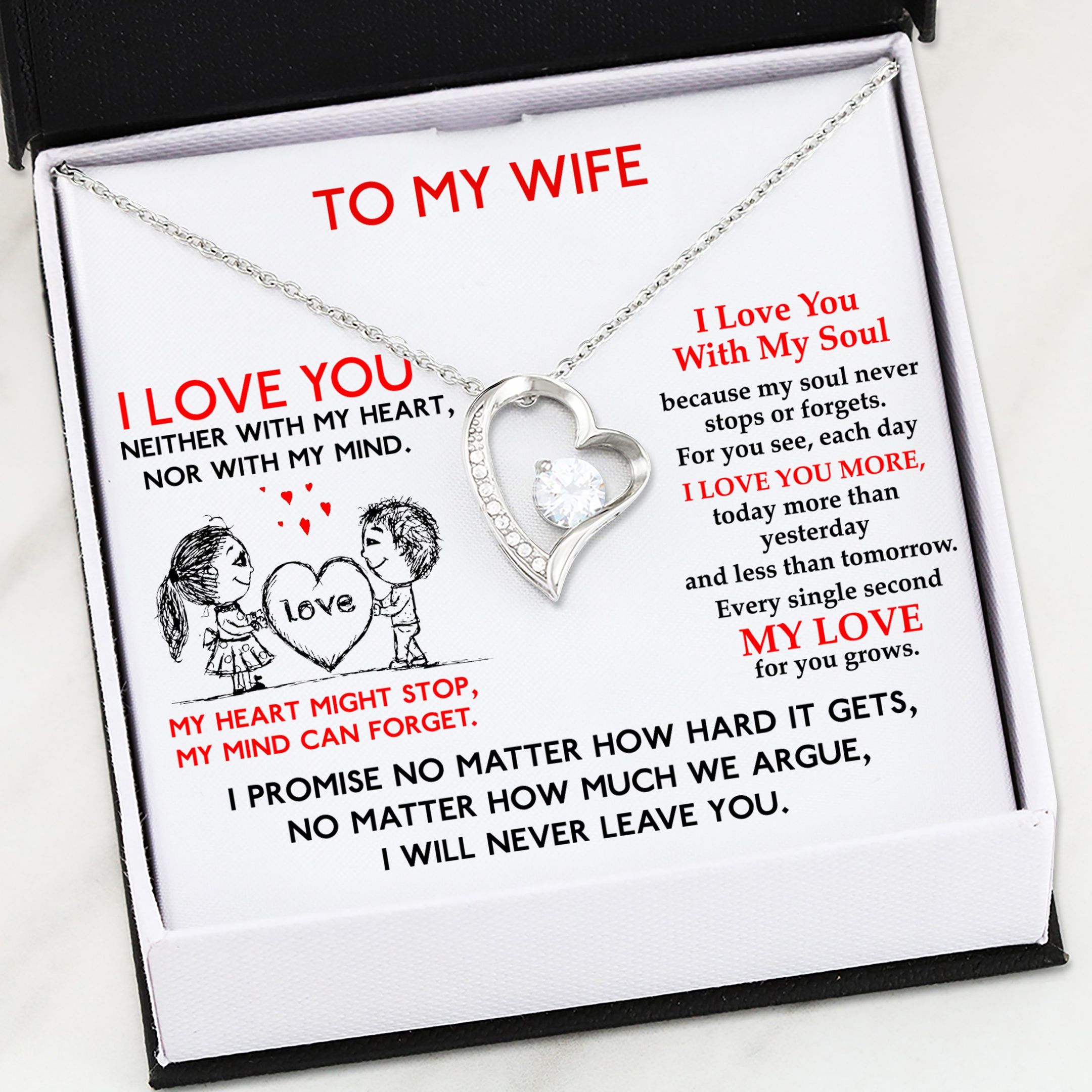 Gift For Wife I Love You With My Soul Forever Love Necklace
