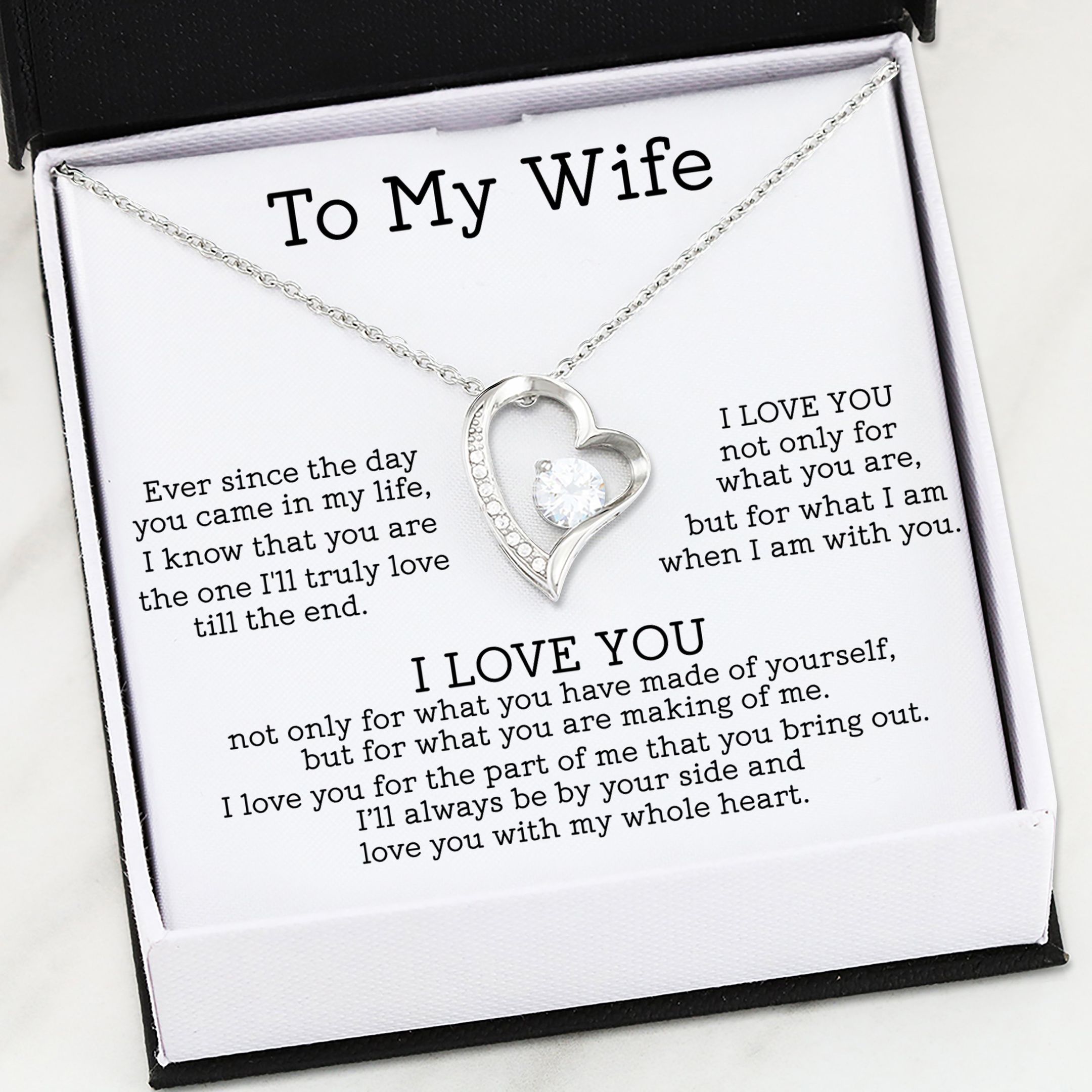 Gift For Wife I Will Always Be By Your Side Forever Love Necklace