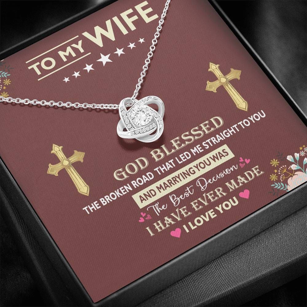 Gift For Wife Love Knot Necklace I Love You