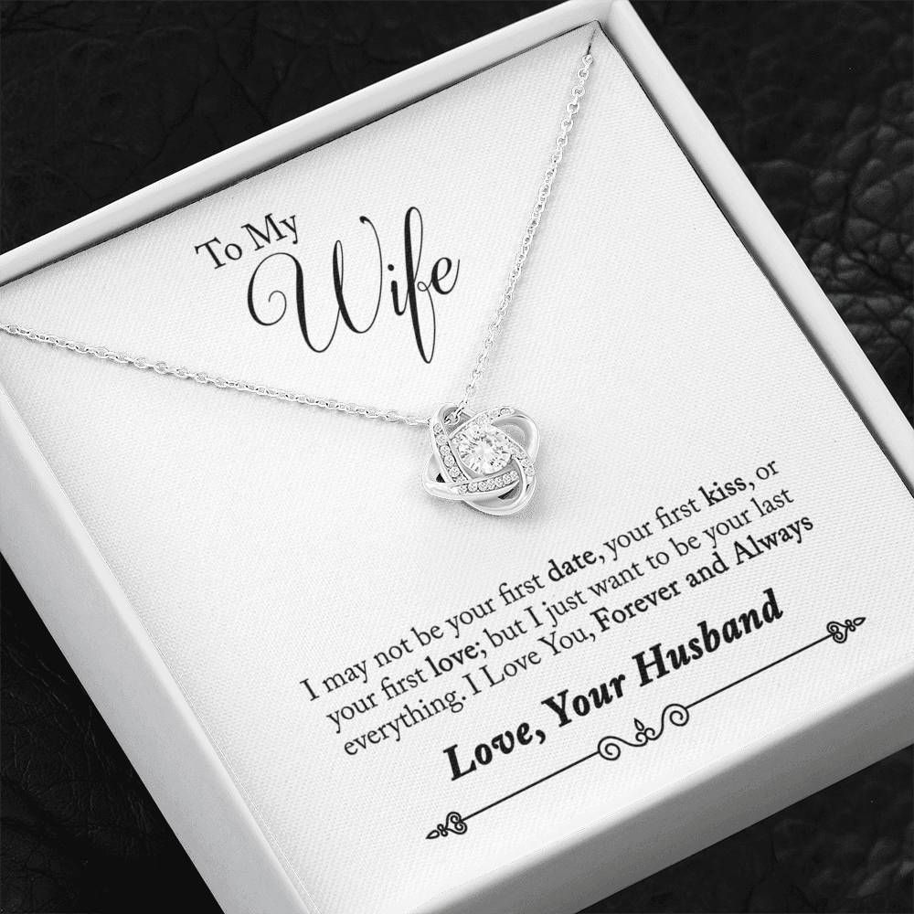 Gift For Wife Love You Forever And Always Love Knot Necklace