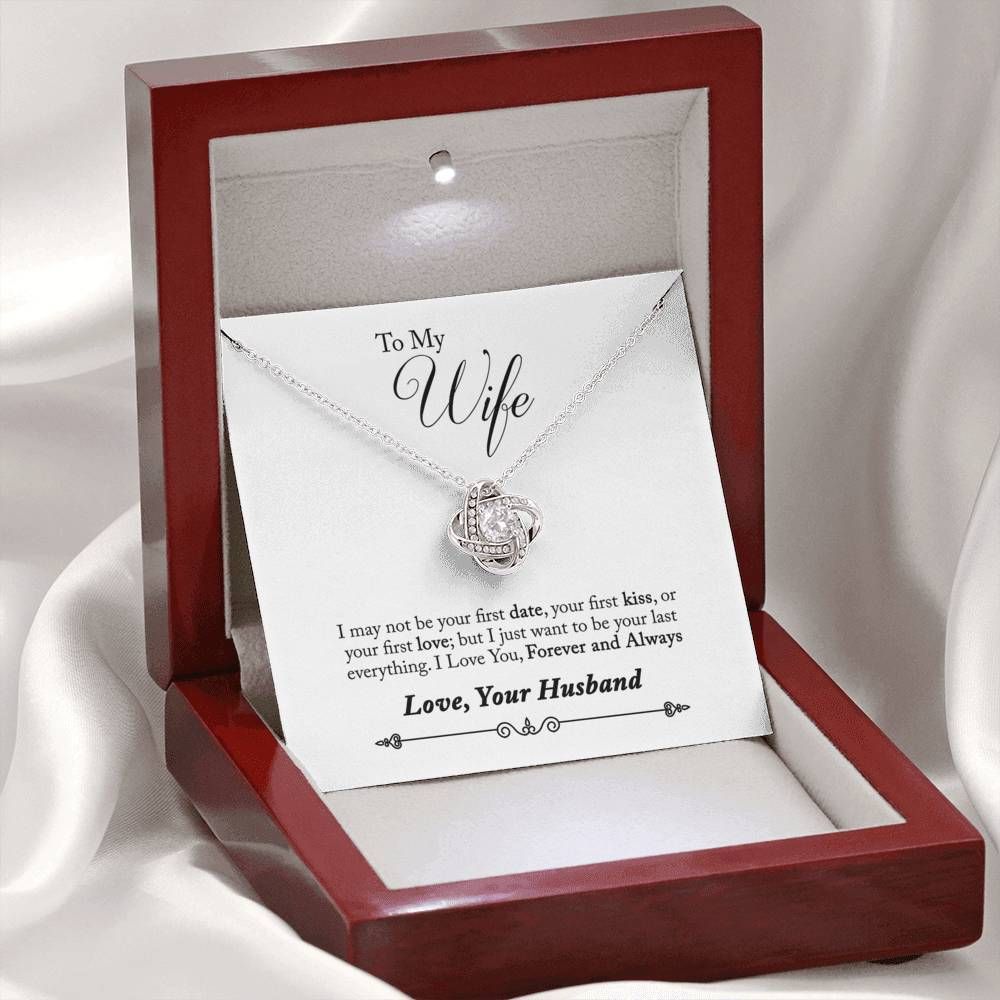 Gift For Wife Love You Forever And Always Love Knot Necklace