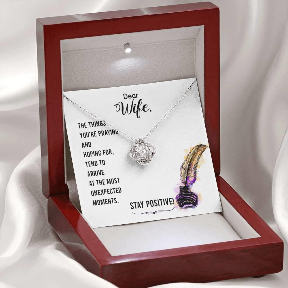 Gift For Wife The Things You're Praying And Hoping For Love Knot Necklace