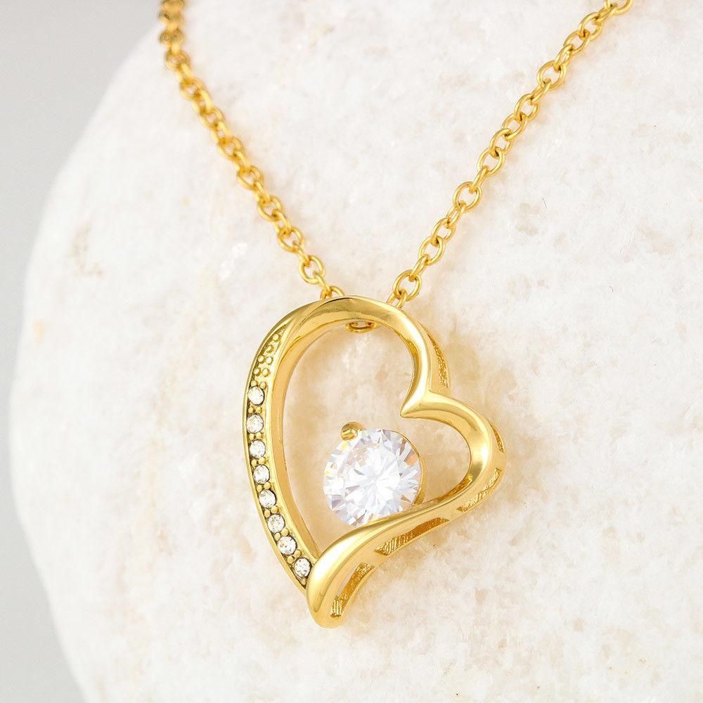 Gift For Wonderful Mom 18k Gold Forever Love Necklace A Deep Of Love Sometimes Unspoken