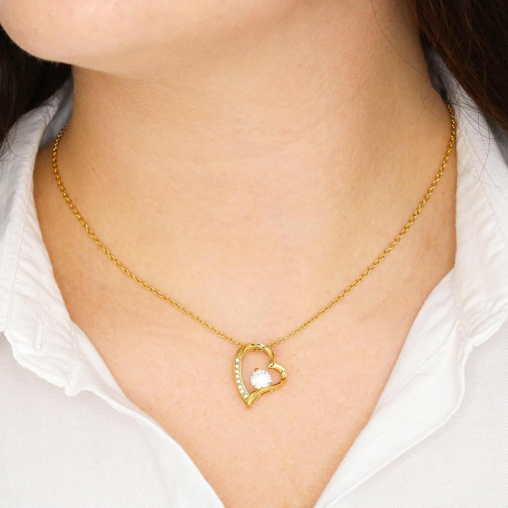 Gift For Wonderful Mom 18k Gold Forever Love Necklace A Deep Of Love Sometimes Unspoken