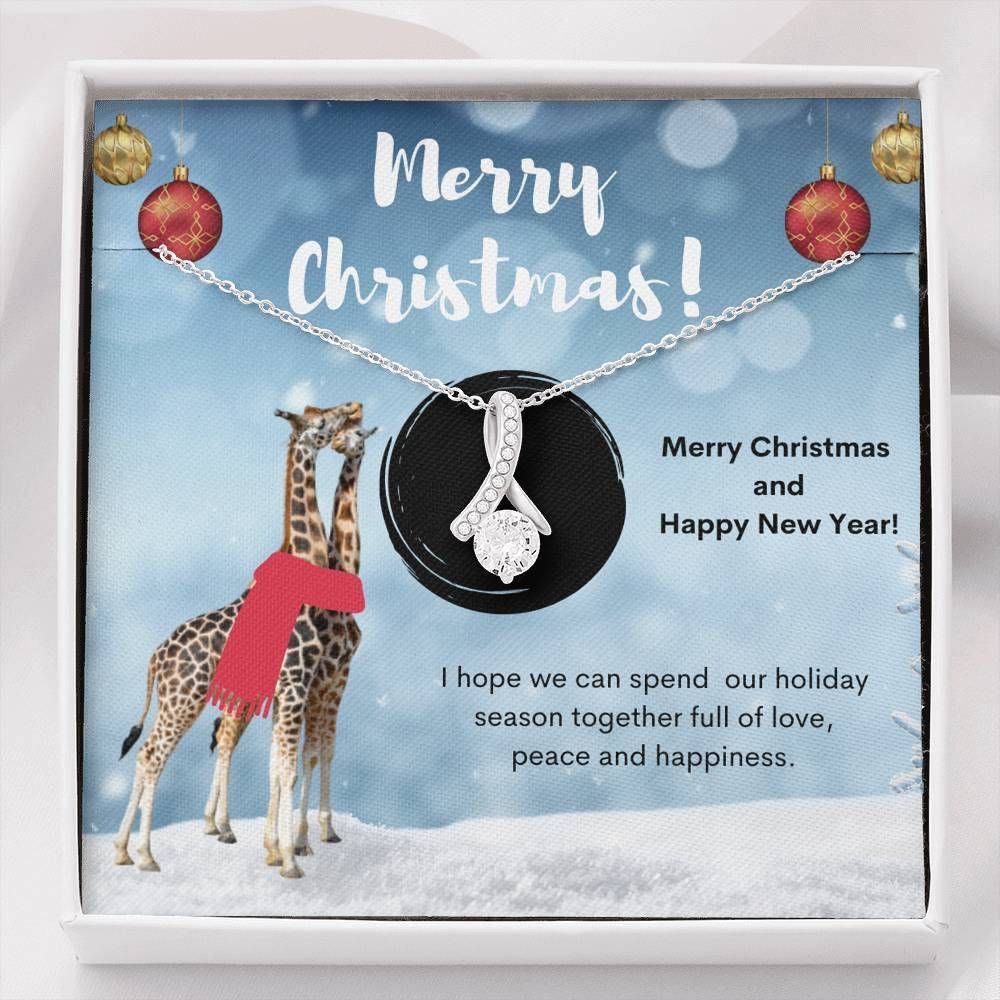 Giraffe Christmas Merry Christmas Alluring Beauty Necklace