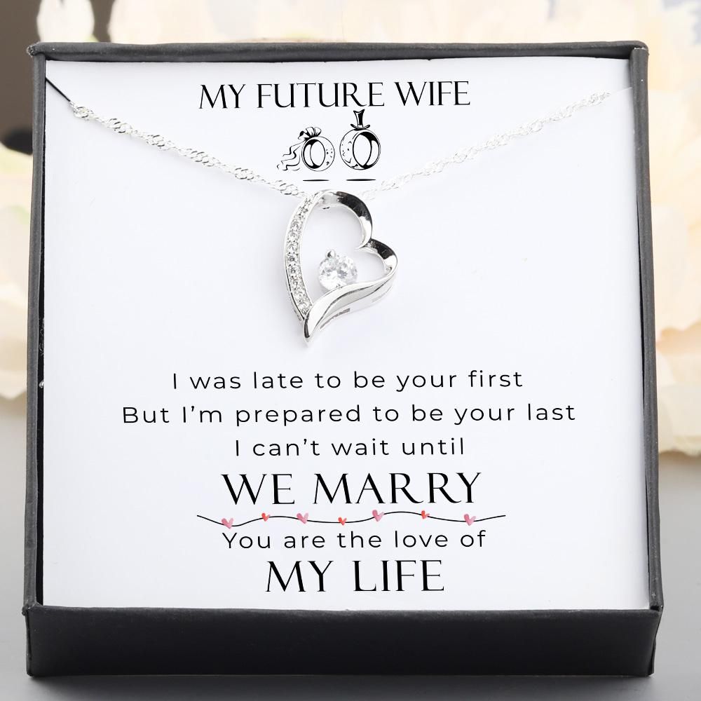 Giving Future Wife You Are The Love Of My Life Silver Forever Love Necklace