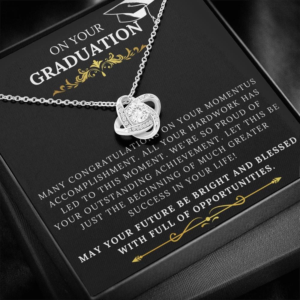 Graduation Gift Love Knot Necklace May Your Future Be Bright And Blessed