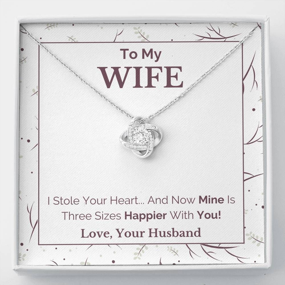 Happier With You Love Knot Necklace To Wife