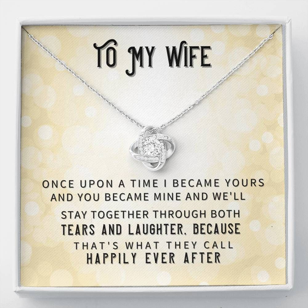 Happily Ever After Love Knot Necklace To Wife