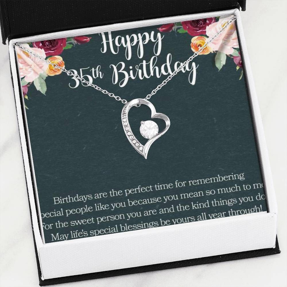 Happy 35th Birthday Forever Love Necklace