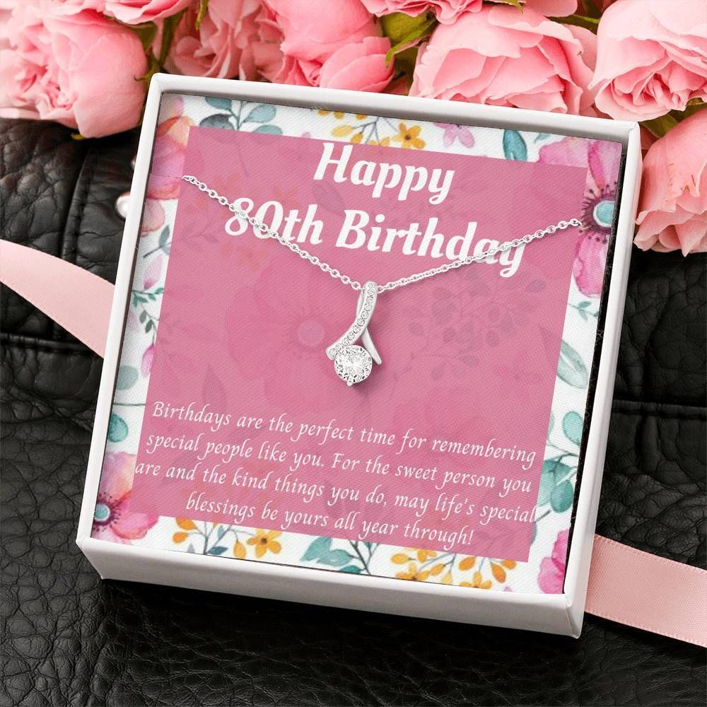 Happy 80th Birthday Gifts For Grandma Alluring Beauty Necklace