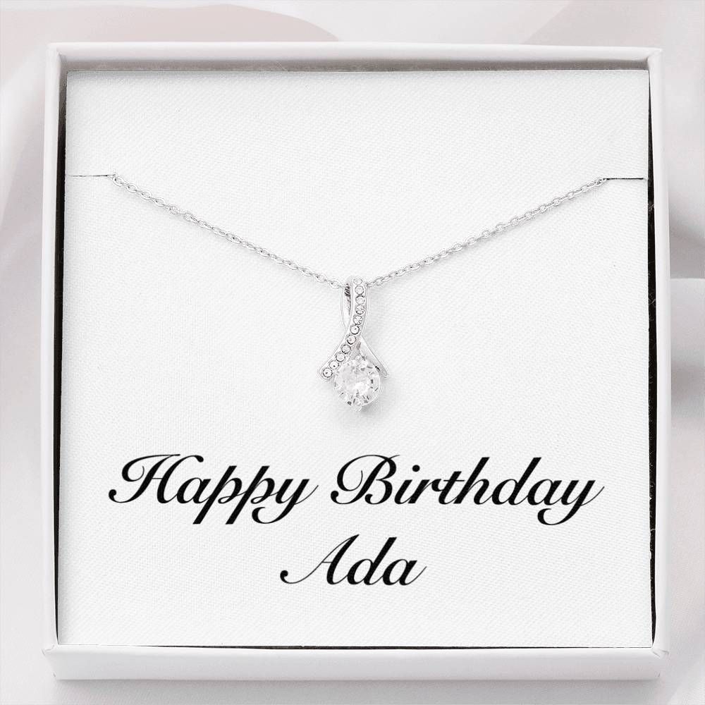 Happy Birthday  Alluring Beauty Necklace Gift For Women Name Ada