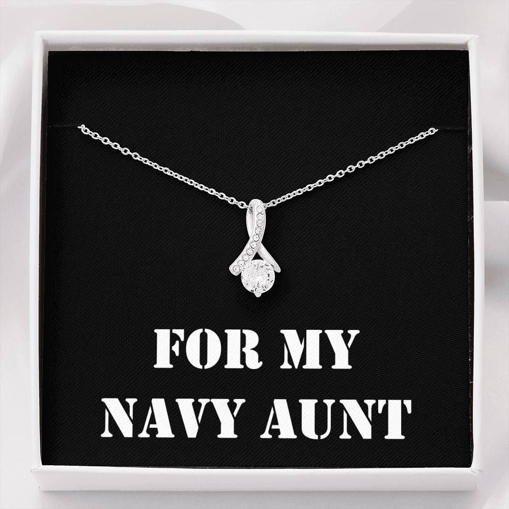 Happy Birthday  Alluring Beauty Necklace Personalized Gift For My Navy Aunt