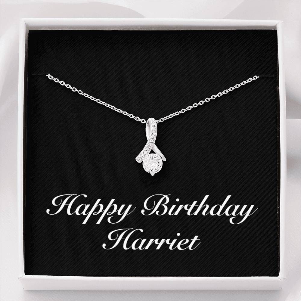 Happy Birthday Alluring Beauty Necklace Personalized Gift For Women Name Harriet