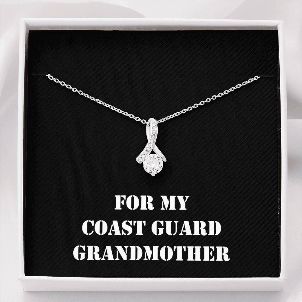 Happy Birthday  Alluring Beauty Necklace Personalized Present For My Coast Guard Grandmama