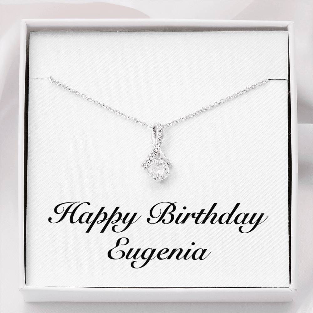 Happy Birthday  Alluring Beauty Necklace Personalized Present For Women Name Eugenia