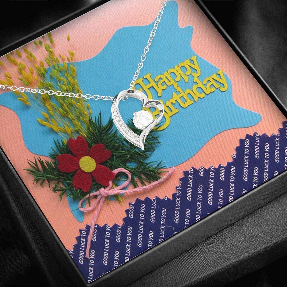 Happy Birthday Bouquet Of Flowers Forever Love Necklace Gift For Women