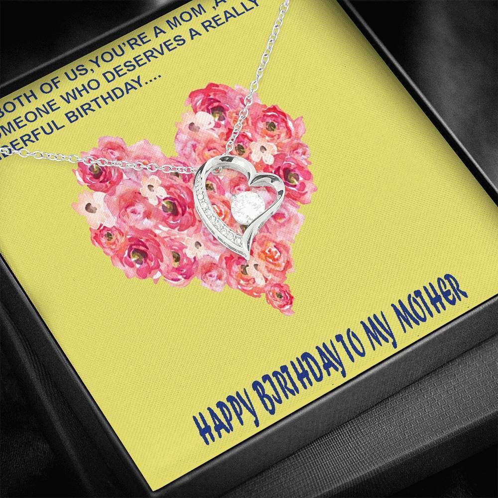 Happy Birthday To My Mother Forever Love Necklace For Mom Gift For Mom