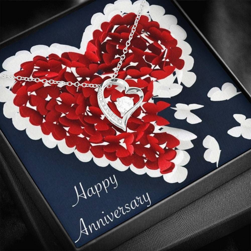 Happy Butterfly Anniversary Forever Love Necklace