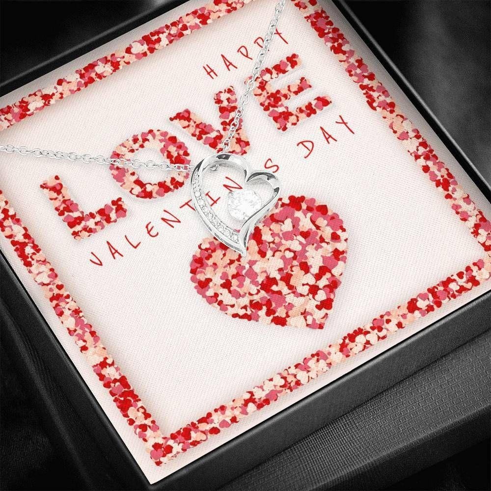 Happy Love Valentine's Day Gift For Wife Forever Love Necklace