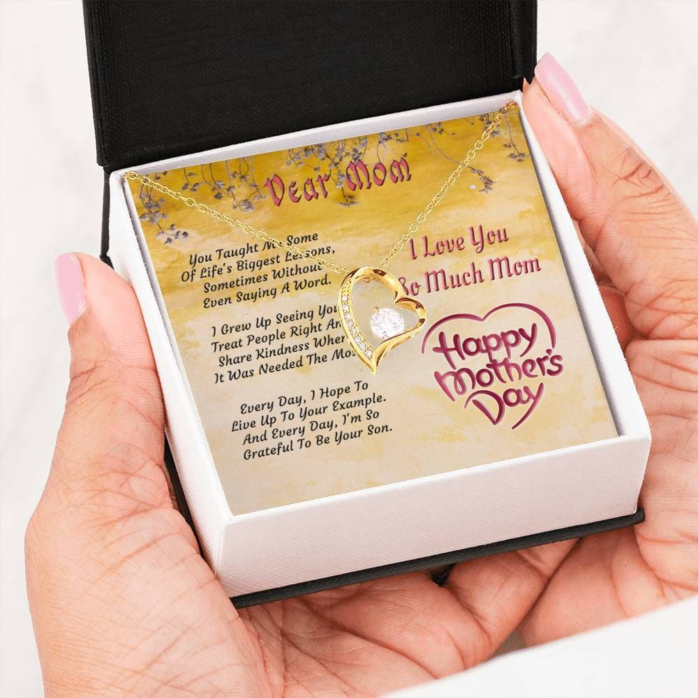 Happy Mother's Day I Love You Much Mom Forever Love Necklace Gift For Mom