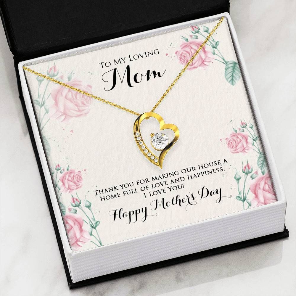 Happy Mothers Day, Mom ( Old Rose ) - Forever Love Necklace