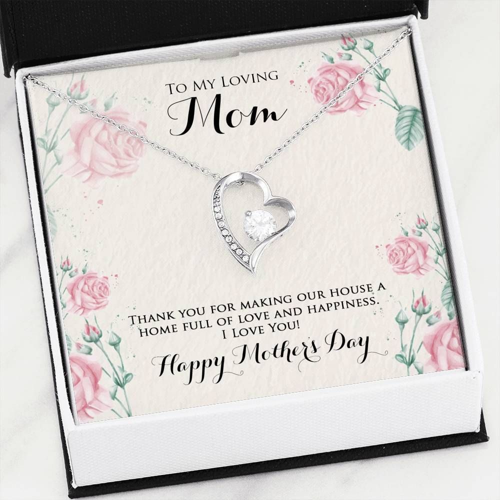 Happy Mothers Day, Mom ( Old Rose ) - Forever Love Necklace