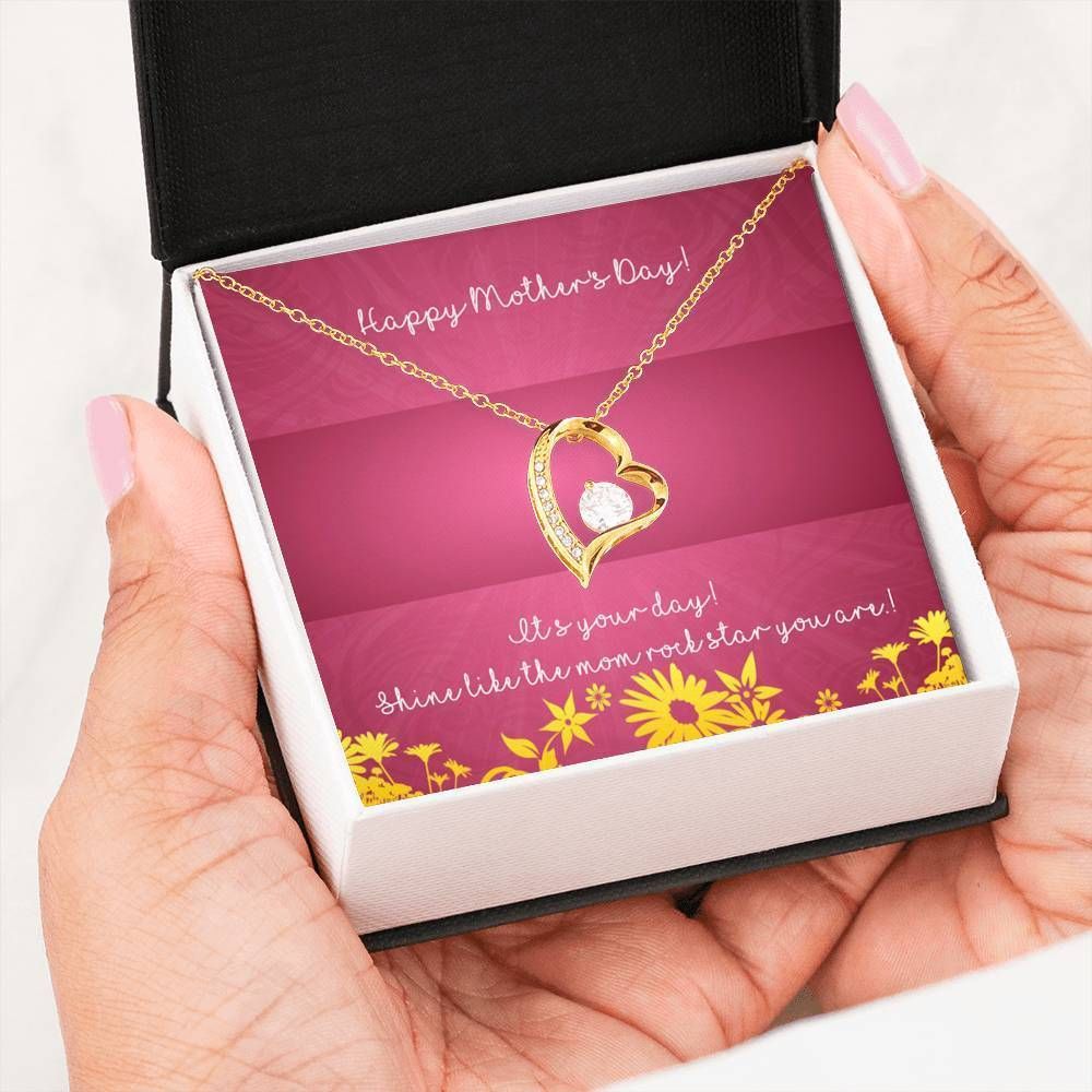 Happy Mother's Day Special Gift For Mom 18k Gold Forever Love Necklace