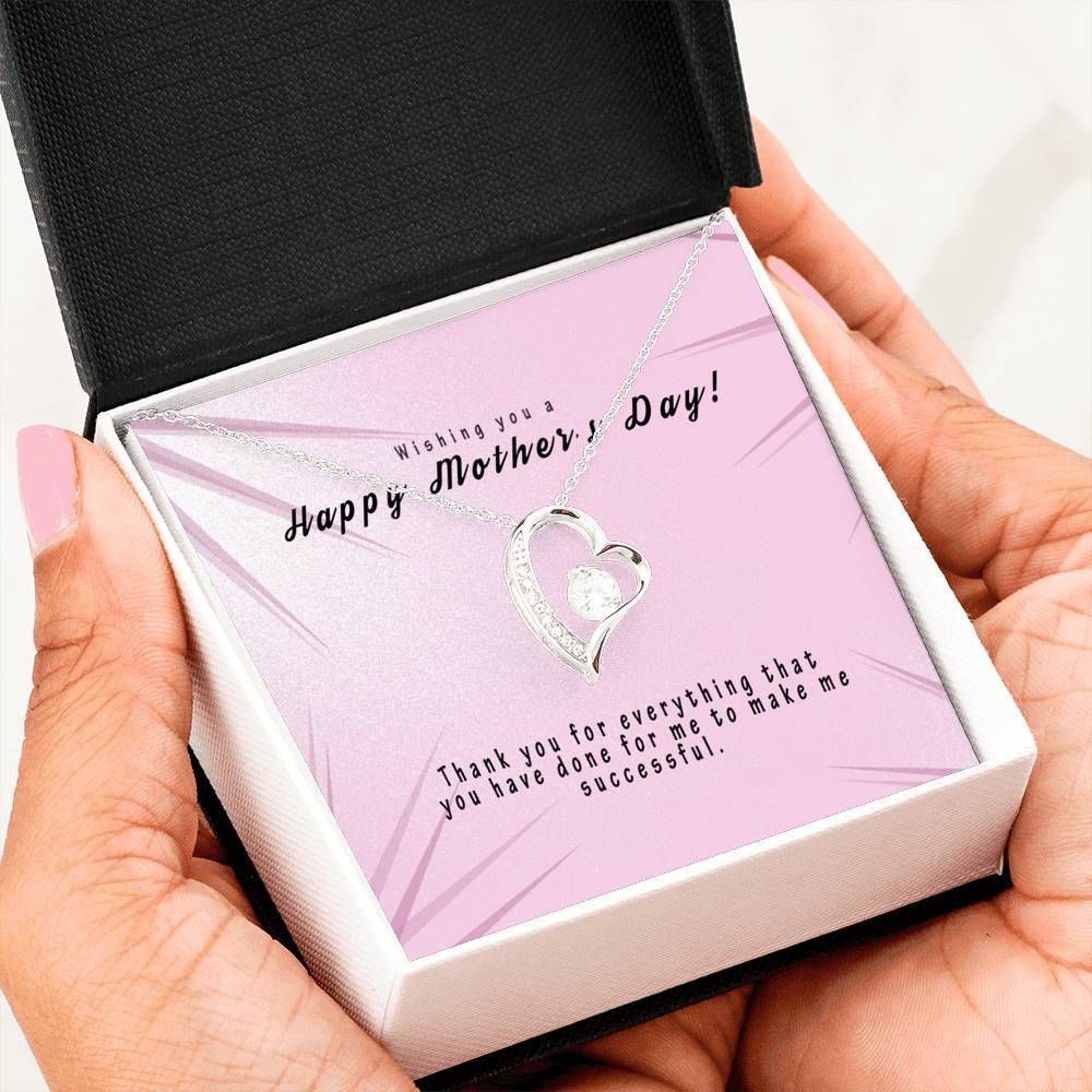 Happy Mother's Day Thank You For Everything Forever Love Necklace Gift For Mom