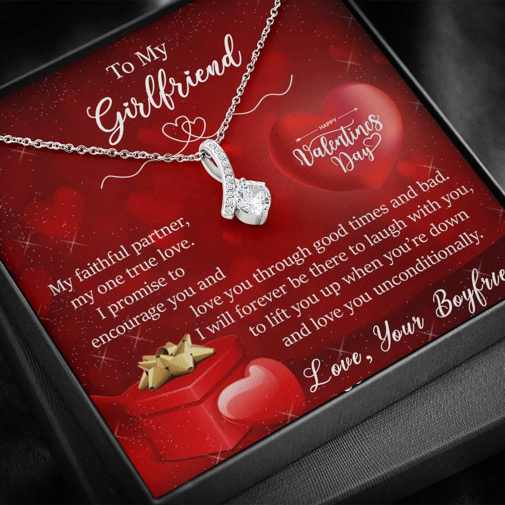 Happy Valentine's Day Gift For Girlfriend I Fall In Love With You Alluring Beauty Necklace