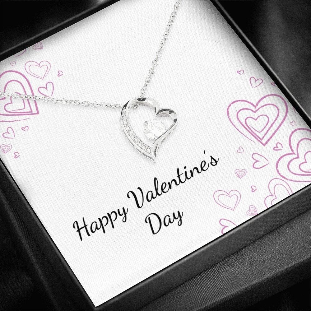 Happy Valentine's Day Gift For Her Forever Love Necklace