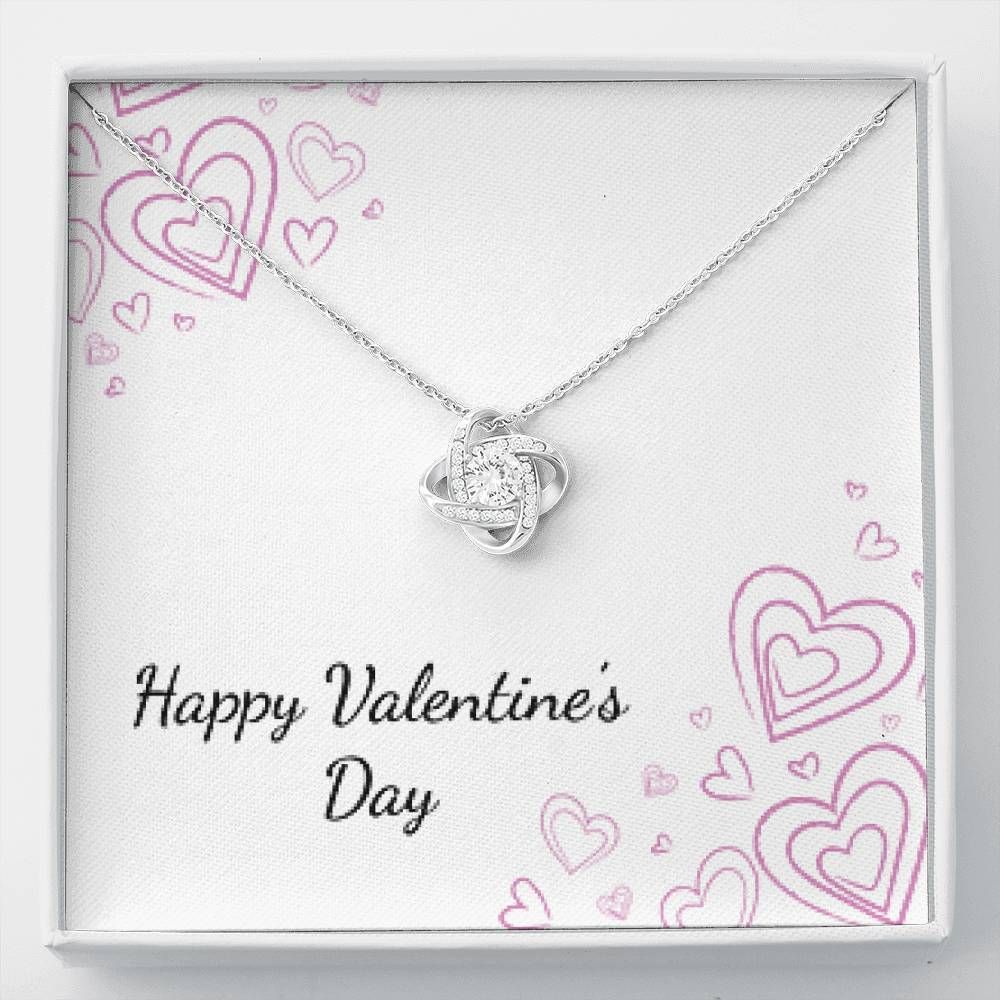 Happy Valentine's Day Love Knot Necklace Gift For Women