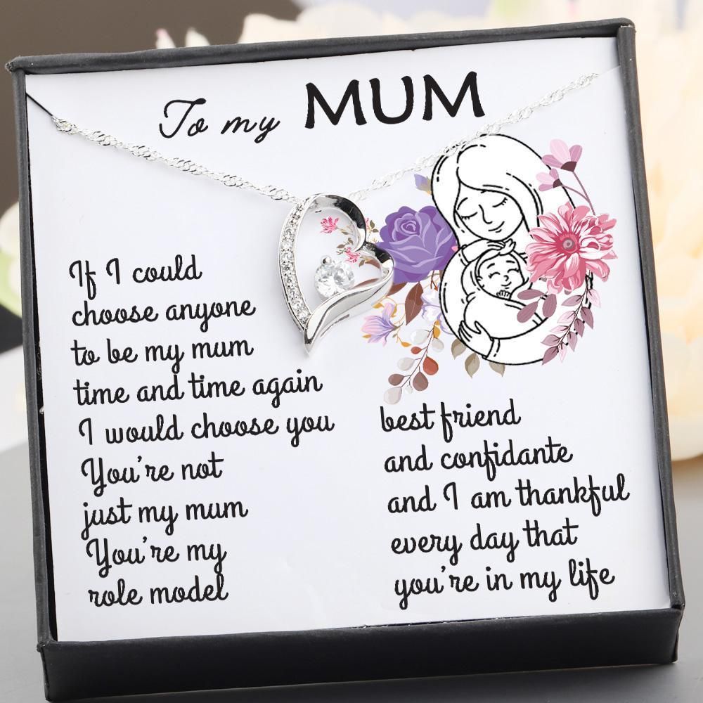Heart Necklace - To My Mum - You're Not Just My Mum - Gnr19018 Forever Love Necklace Forever Love Necklace