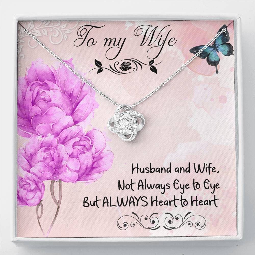 Heart To Heart Love Knot Necklace To Wife