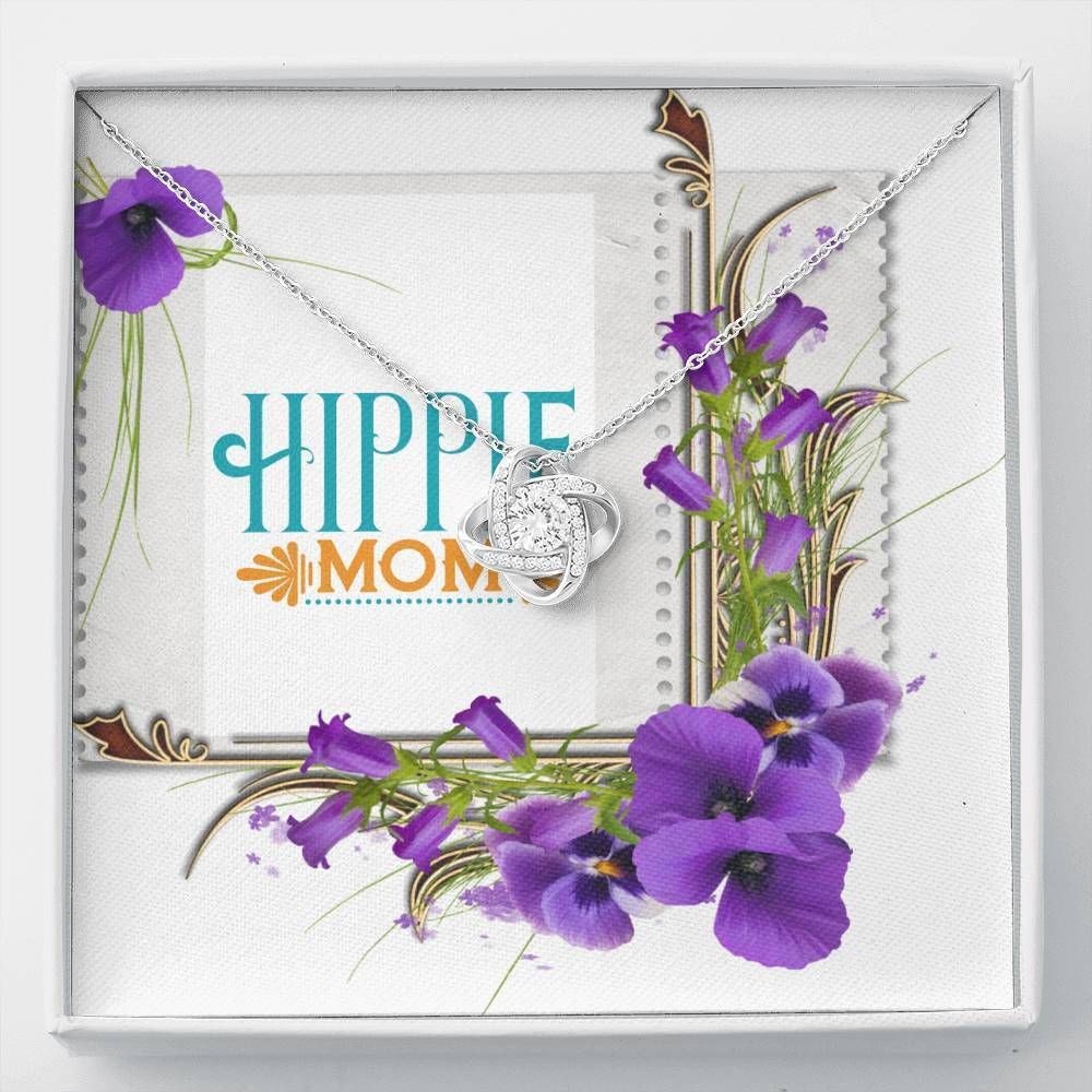 Hippe Mom Orchid Flowers Love Knot Necklace Giving Mom