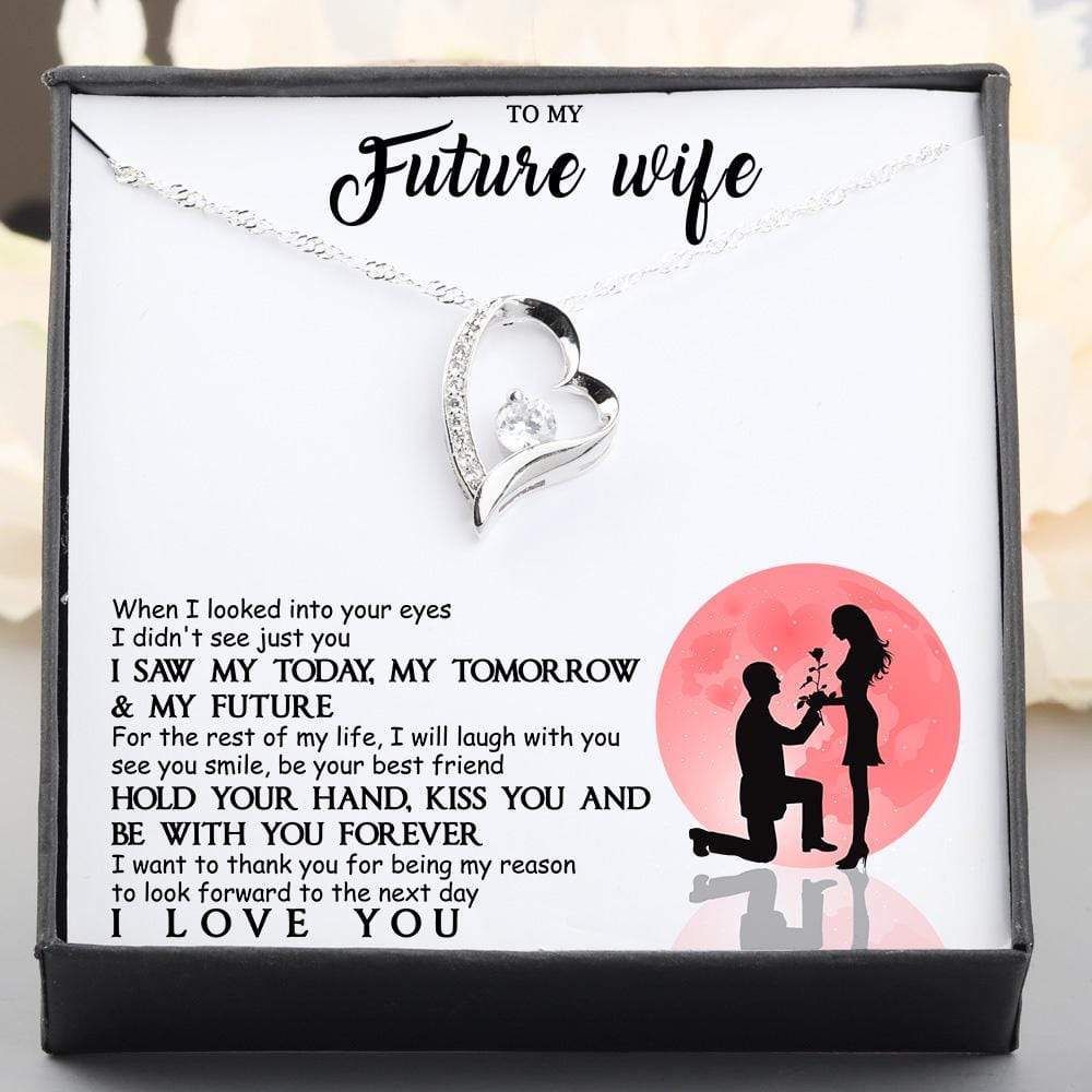 Hold Your Hand Giving Future Wife Silver Forever Love Necklace