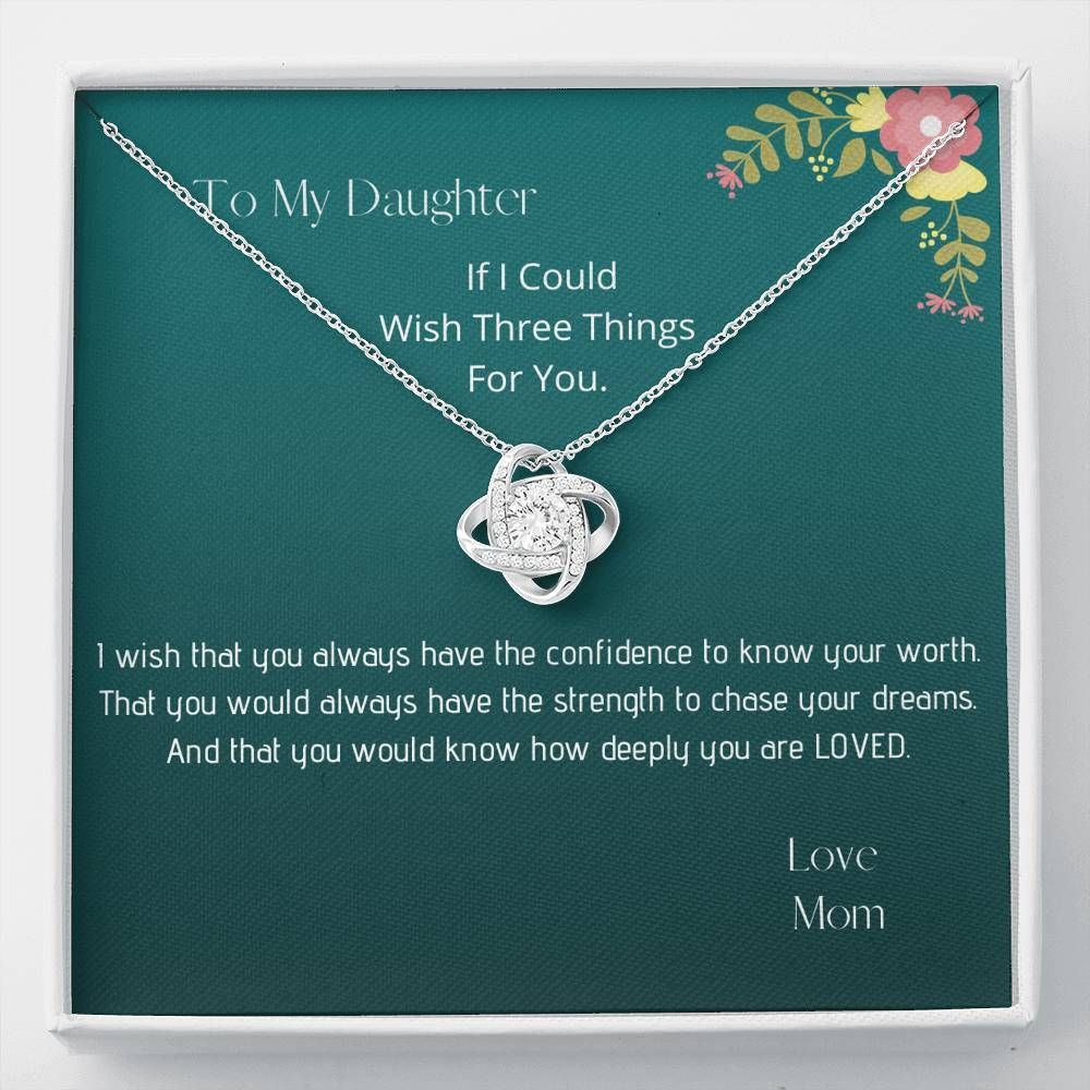 How Deeply You Are Loved Love Knot Necklace Gift For Daughter